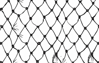 Naklejka premium Background with fishnet grid pattern. Background with fishnet fabric of lines, fisherman or hunting catch neat and marine mesh lattice pattern.