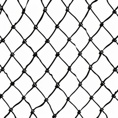 Naklejka premium Fishnet or hunting catch neat and marine mesh lattice pattern background of fisherman fabric lines. Fishnet or hunting catch seamless pattern with mesh grid of fishing rope.