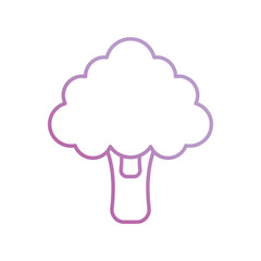 broccoli icon with white background vector stock illustration