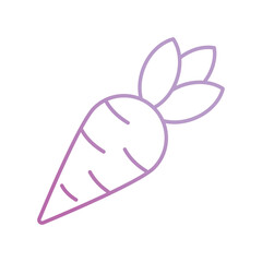 carrot icon with white background vector stock illustration