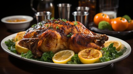 Super Realistic, Highly Detailed Turkey Dish on White Background | Perfect for Food Photography, Editorial Use, and Culinary Projects, Ai generative
