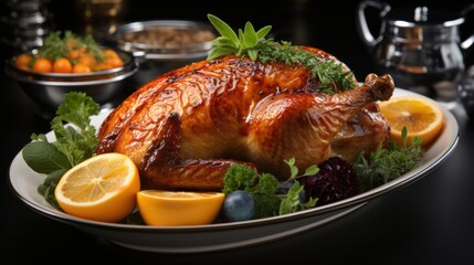 Super Realistic, Highly Detailed Turkey Dish on White Background | Perfect for Food Photography, Editorial Use, and Culinary Projects, Ai generative
