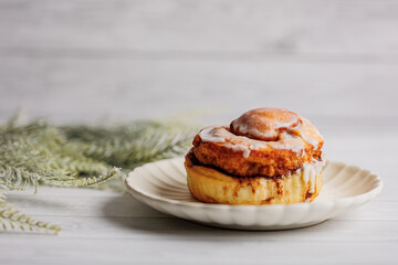 デザートのシナモンロール