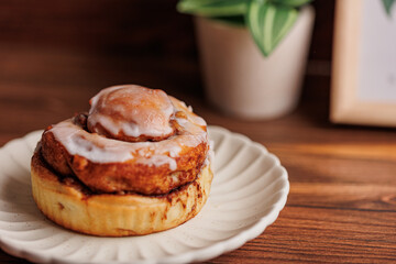 デザートのシナモンロール