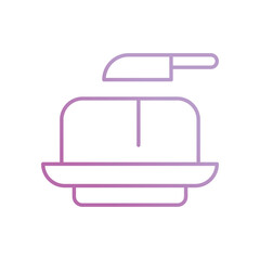  icon with white background vector stock illustrationbutter