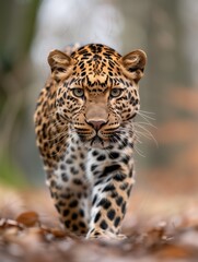 Naklejka premium Focused Leopard Stare