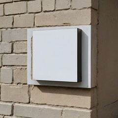 Blank Sign on Brick Wall