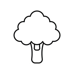 broccoli icon with white background vector stock illustration