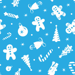 Seamless Christmas Pattern Texture. Vector illustration