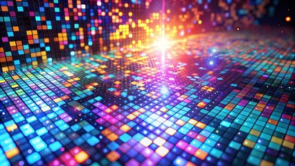 Fototapeta premium Rainbow pixel backgrounds