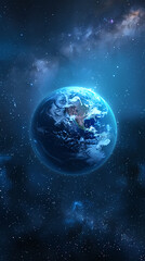 Beautiful view of Earth from space