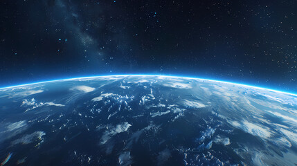 Beautiful view of Earth from space