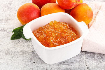 Sweet apricot jam homemade dessert