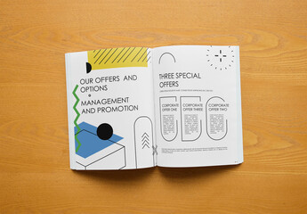 Mockup Of Open Customizable Us Letter Magazine