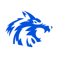 Wolf Head Vector Logo Design Template