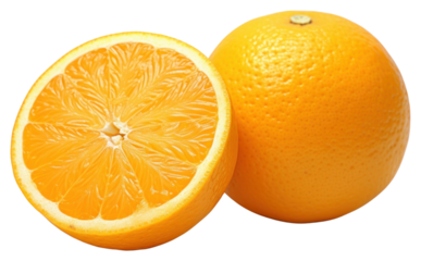 PNG Ripe orange grapefruit lemon plant.