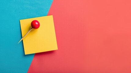 Vibrant paper with wooden pin and space for writing