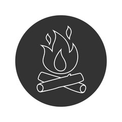 Bonfire icon isolated on white background. Bonfire vector logo. Flat design style. Modern vector pictogram for web graphics - stock vector
