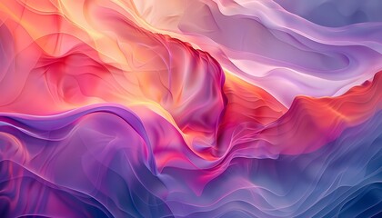 Obraz premium Abstract background with wavy lines and gradient colors of pink, purple, and blue.