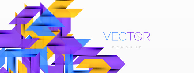 Speed and sport geometric background. Color lines dynamic template for wallpaper, banner, background or landing