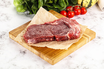 Raw rib eye beef premium steak