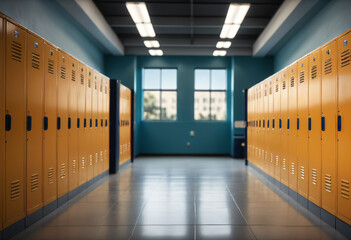 School lockers. Back to school. Generative AI