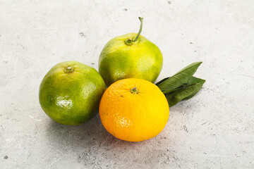 Fresh ripe sweet juicy mandarins