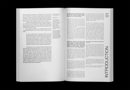 Mockup Of Customizable Scanned Book Pages, 140X216Mm
