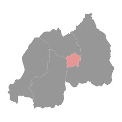 Kigali map, administrative division of Rwanda. Vector illustration.