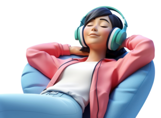 PNG Headphones headset cartoon adult.