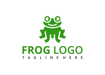 illustration Frog vector logo. Toad icon sign.