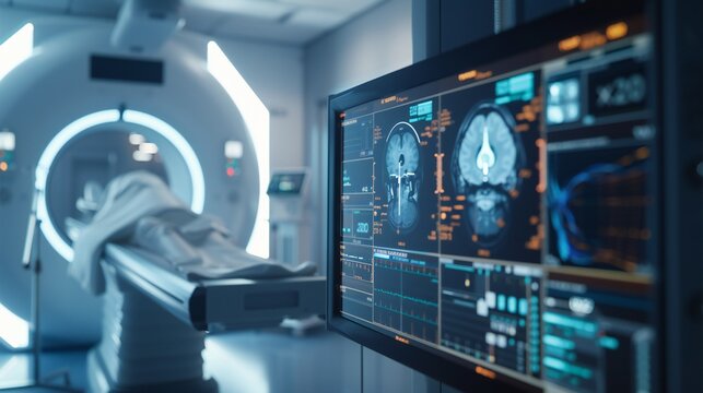 software interface of cancer treatment machine.