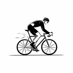 Obraz premium cyclist illustration, pictogram