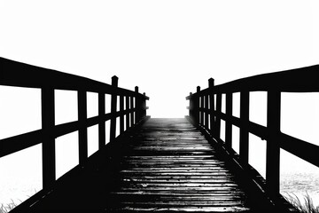 Fototapeta premium Serene silhouette of a bridge 