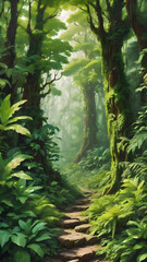 Lush green forest