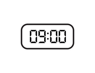 vector black clock
