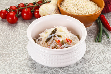 Asian glass rice noodle with vegetables
