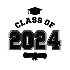 Class of 2024 Black and White