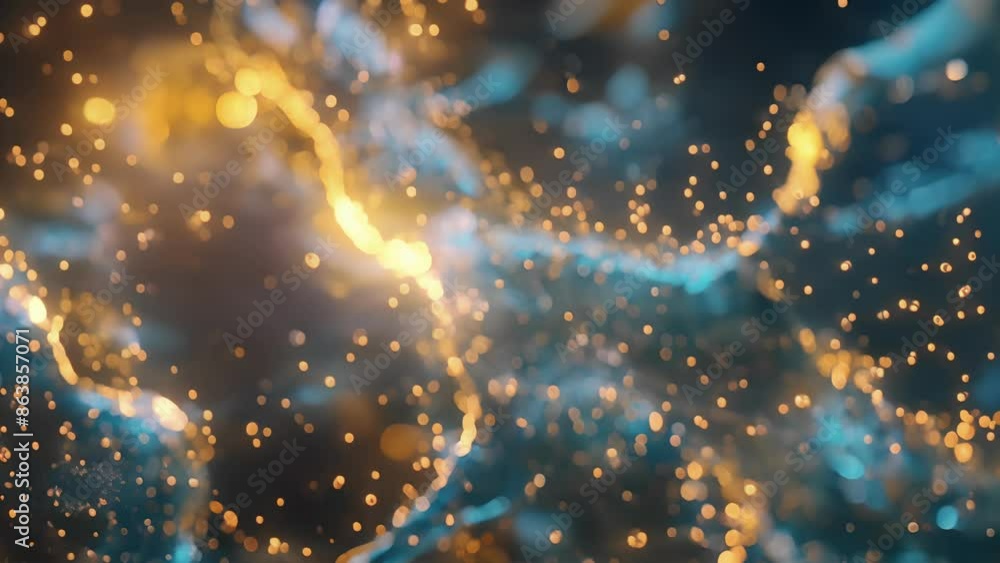 Poster a timelapse microscopy animation showing the dynamic movement of proteasomes within a cell constantl