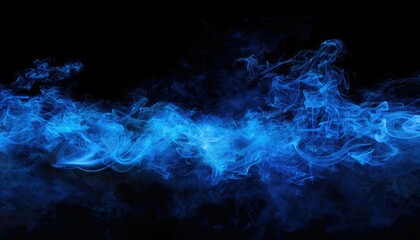 "Blue Welding Smoke Against a Black Background, Highlighting Industrial and Artistic Elements"