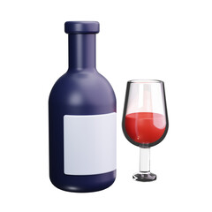 alcohol 3d render icon