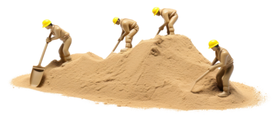 PNG People digging outdoors sand soil.