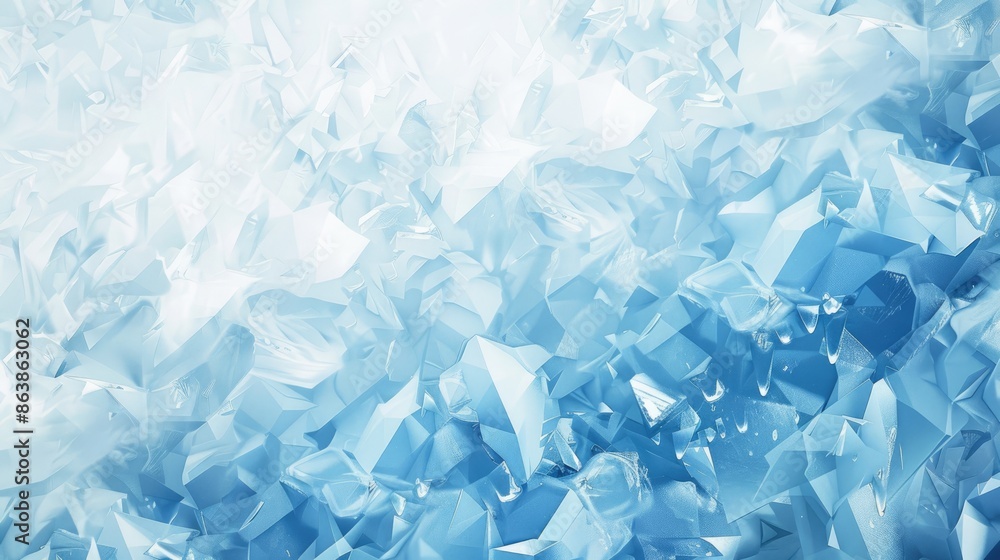 Poster ice background with abstract low poly design