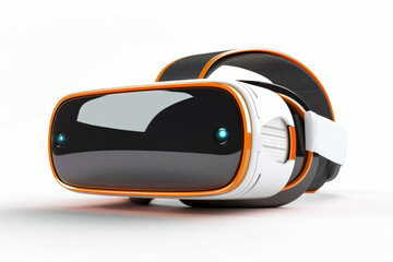 Obraz premium Orange and White Virtual Reality Headset with Black Accents