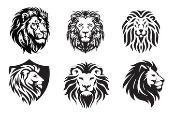 Lion Vector illustration, Simple line art