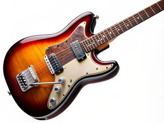 Los Angeles, California, USA - August 26th, 2009:  Illustrative editorial photo of vintage Fender Jaguar electric guitar isolated.