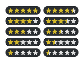 Vector illustration, rating stars icons.