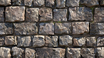 Obraz premium Stone wall as background or texture. Textures of the stone wall of an old castle. Stone wall texture. Part of a stone wall for background or texture.