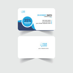 Minimal and Professional medical business card template design