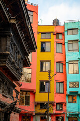 Fototapeta premium Color building near a Nepal temple